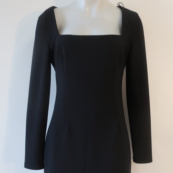 NWT Womens Elliatt Black Square Neck Alrles Mini Dress M - Picture 3 of 12